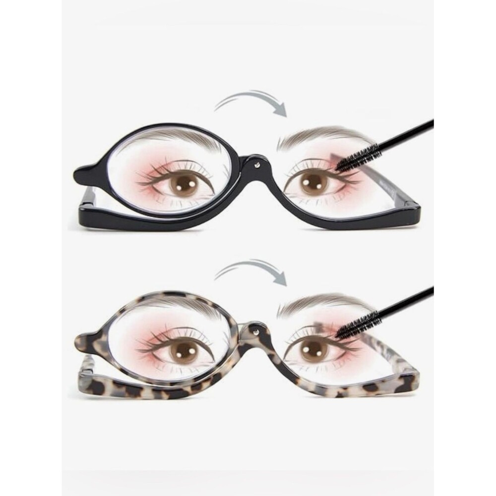 NIB Bencaley Women’s Flip-Down Makeup Reading Glasses 2-Pair Set
